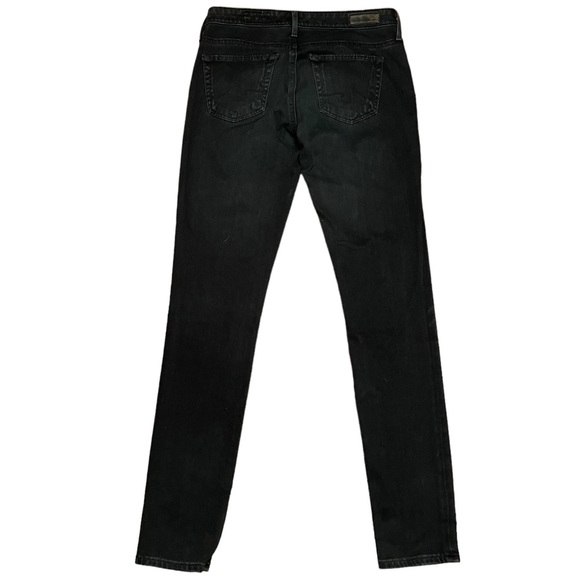 The Leggings Ankle Super Skinny Jeans by AG Knit Luxe Denim in Black - Picture 14 of 15